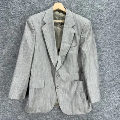 Adams Row Blazer Men 42 Gray Button Up Collared Long Sleeve Regular Fit Pockets - Image 1 of 4