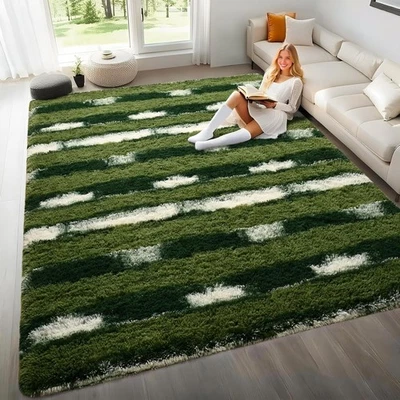 Fluffy Area Rugs Soft Non-Slip Shaggy Rug Carpet for Living & Bedroom Floor - Image 1 of 4