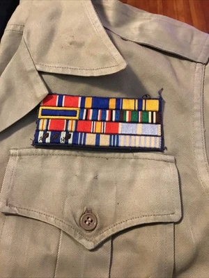 Военная лента бар - после Корейской войны ВВС США сшитый второй мировой войны Корея бар BSM AM AFCOM - Изображение 1 из 4