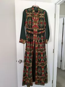 Palestinian dress, thoube,tatreez, omar embroidery size 1 ( medium-large) green - Picture 1 of 2