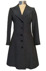 Diorling by Christian Dior Navy & White Spot Harrods Gehrock Kleid S 8-10 - Bild 1 von 17
