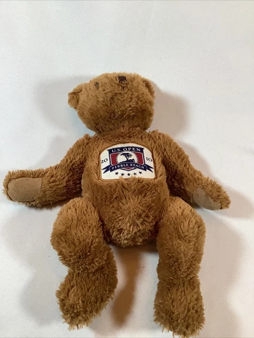 US Open Golf Tournament Pebble Beach 2010 Logo Plush Brown Teddy Bear 12" Tall Cover