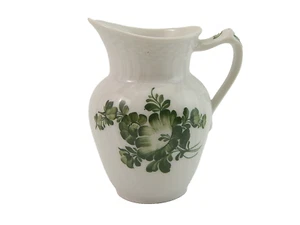 VINTAGE LATTIERA BRICCO ROYAL COPENHAGEN FIORI VERDI GREEN FLOWER CURVED - Picture 1 of 7