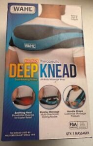 Wahl Heated Deep Knead Therapeutic Massage Wrap 4264 Neck Back All-Body Massager