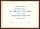 DDR - Gedenkblatt,Inbetriebnahme der Kläranlage berlin-nord, C1-1986