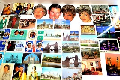 x50 British ROYAL FAMILY Mixed Postcards, Face, Queen Elizabeth, Diane, Charles - Image 1 of 4