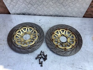 Par de discos delanteros Suzuki GSF1200 Bandit MK1 97/00 + pernos de fijación - Imagen 1 de 5