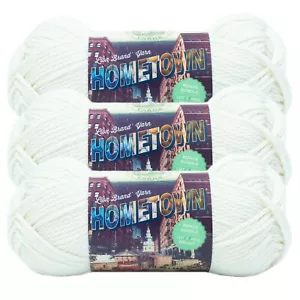 (3 Pack) Lion Brand Yarn 133-098P Hometown Bonus Bundle Bulky Yarn, HoustonCream - Picture 1 of 5