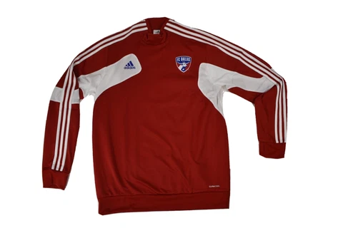 adidas MLS Mens F.C. Dallas Clima-Cool Red Training Top Sweatshirt NWT L Cover