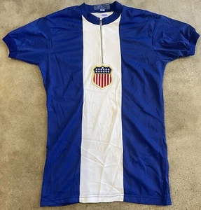 Vintage 1972 OLYMPICS CYCLING JERSEY Size Men’s M John F Kucharik Bicycle ORIG - Picture 1 of 6