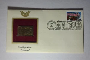 C97*USA#3605  GOLDEN  FDC  STAMP Vermont Greetings from America - Picture 1 of 3