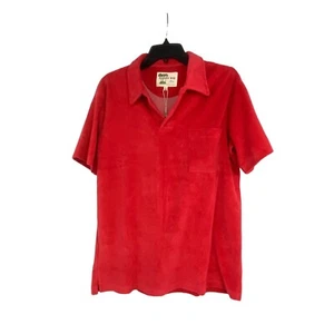 Kahuna Bay by Visitor Red Terry Cloth Polo Shirt Short Sleeve Sustainable L - Picture 1 of 10