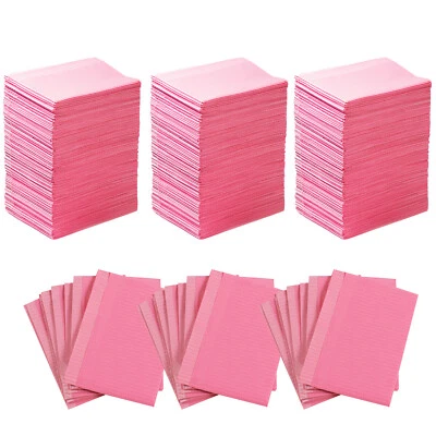 Baberos dentales desechables toalla de tatuaje de 3 capas 13"x18" VERDE/ROSA impermeable médica  Foto 1 de 4