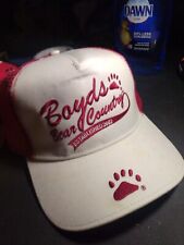 Boyds Bear Country Bearwear Vintage Snapback Trucker Red Mesh Back Hat Cap