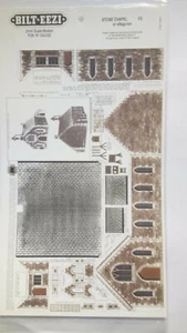 * BILT EEZI F3 Stone Chapel 2 mm scale Model N Gauge Card Kit - Picture 1 of 2
