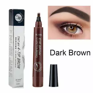 Microblading Tattoo Eyebrow Ink Pen Long Lasting Eye Brow Pencil 3D Fork Makeup - Picture 1 of 1