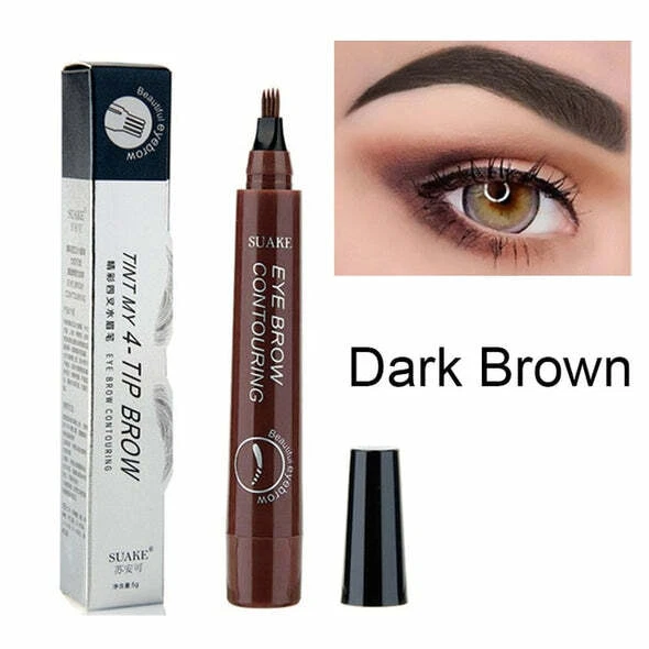 Microblading Tattoo Eyebrow Ink Pen Long Lasting Eye Brow Pencil 3D Fork Makeup  - Image 1 of 1