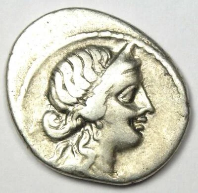 Julius Caesar AR Denarius Silver Venus Coin 48 BC - VF (Very Fine) - Image 1 of 4