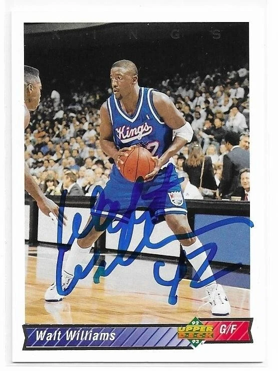 WALT WILLIAMS Autographed Signed 1992-93 UD ROOKIE card #330 Sacramento Kings - Image 1 of 1