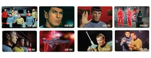 STAR TREK BRETTCHEN - Kirk Scotty Spock beame Weltall Crew Enterprise Raumschiff - Bild 1 von 9