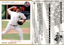 Boof Bonser 2002 Grandstand California League Top Prospects #NNO Card