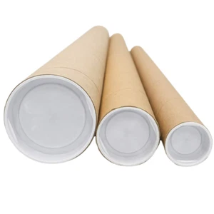 POSTING TUBES A0/A1/A2/A3/A4 ANY QTY/LENGTH+PLASTIC END CAPS CARDBOARD POSTAL - Picture 1 of 10
