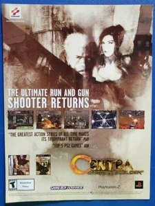 2002 VINTAGE PRINT AD PLAYSTATION 2 GAME BOY CONTRA SHATTERED SOLDIER..AD ONLY - Picture 1 of 1