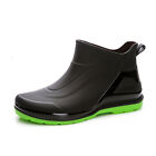 Men's Versatile Ankle Short Rain Boots Waterproof Non-Slip Rubber Work Shoes