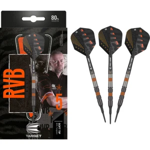 Freccette Raymond Van Barneveld RVB 80% nere punta morbida da bersaglio - Foto 1 di 2