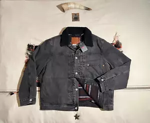 Levi's Type 1 Sherpa Jacket XL Blanket Lined Cinch Back New Tags BNWT Rare Black - Picture 1 of 23