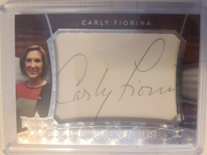 2021 Leaf Decision 2020 Series 2 CARLY FIORINA cut signature-2020 candidate-CEO