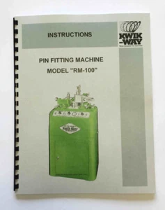 Kwik Way Model RM-100 Connecting Rod Boring Machine Manual - Picture 1 of 1