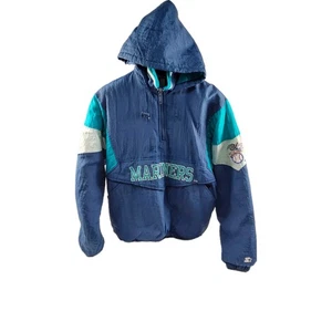 Vintage Starter Seatle Mariners 1/2 Zip Men's Jacket Size M - Picture 1 of 14