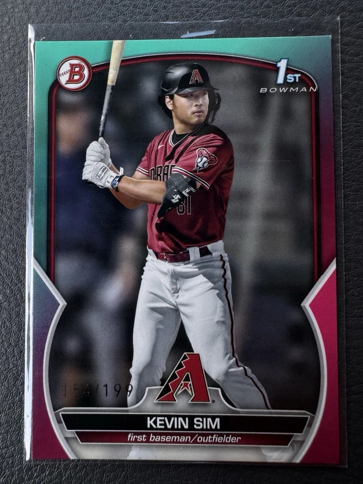2023 Bowman Draft - Kevin Sim #BD-16 Aqua & Pink Gradient /199 (RC) - Image 1 of 2