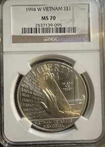 1994 W Vietnam S$1 Commemorative Silver Dollar NGC MS70 ***RARE ORIGINAL COIN*** - Picture 1 of 4