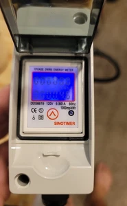 DDS6619 Medidor Digital Monofásico 120V kWh Medidor de Consumo de Energía Vatímetro - Imagen 1 de 13