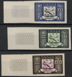 [68.259] Monaco Airmail 1949 Very good set Imperf MH VF stamps $250 - Picture 1 of 1