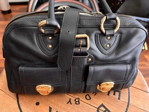 Marc Jacobs Vintage Umhängetasche schwarz Leder Top Henkeltasche - Bild 1 von 13