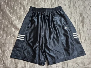 Adidas Basketball Shorts Mens Large Navy Blue Vintage Shiny Silky Dazzle - Picture 1 of 4