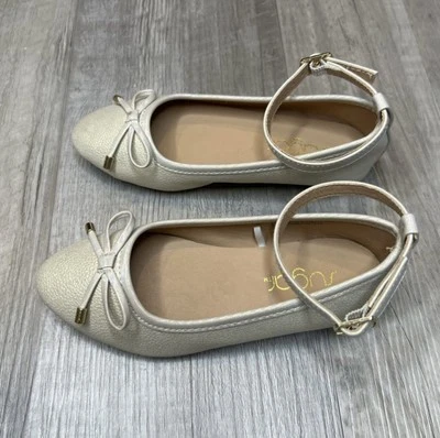 Sandalias planas de vestir SugarGirls doradas tostadas brillantes talla 11 M Melanie niños pequeños Foto 1 de 4