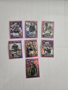 2024 Topps Chrome NFL Pink 7 Card Lot - Picture 1 of 8