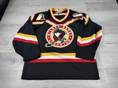 Camiseta De Colección Wilkes Barre Scranton Hombres S Negra Pingüinos Hockey Bauer Años 90 Foto 1 de 4