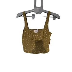 JOA just one answer Crop top size Medium floral olive green - Picture 1 of 6