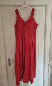 Asos Design Red Tiered Maxi Dress, Size 16 - Picture 1 of 11
