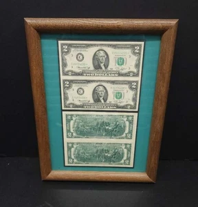 Ungeschnittene, unzirkulierte, sequentielle, Sternnoten - vier 2-Dollar-Scheine, Serie 1976 - Bild 1 von 5