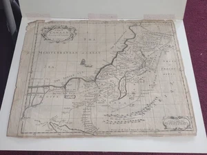 Rare Antique Map Of Canaan D' Lightfoot 1684 Israel Watermark Paper - Picture 1 of 11