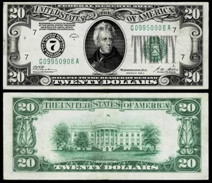 1928-A $20 DOLLAR  FEDERAL RESERVE NOTE~~CHICAGO,~VERY FINE - Picture 1 of 1