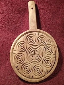 VINTAGE HANDCARVED WOOD PRESS TRAY KITCHEN TOOL SWEDEN SWEDISH FOLK ART - Picture 1 of 4