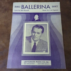 Dance Ballerina Dance by Russell Sigman (Vintage Sheet Music 1947 Jefferson) - Picture 1 of 3