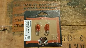 Harley Davidson Amber Light Bulbs 12V .24V 75193-01 NOS OEM 2 PACK Wedge Style - Picture 1 of 2